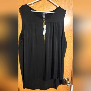 NWT.....Grace 2X partial front zipper tank top. Brand new, never worn